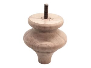 Ξύλινο Πόδι Επίπλου Καμπυλωτό Ύψος 12cm – 8966