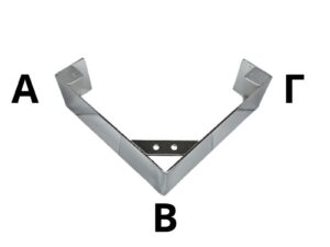 Μεταλλικό Πόδι Γωνιακό Νίκελ ΑΒ 20cm x ΒΓ 20cm x Ύψος 6,5cm – 067
