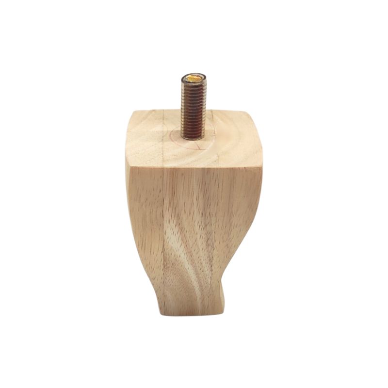 Ξύλινο Πόδι Επίπλου Λοξό Με Στενή Βάση Ύψος 10cm - 076