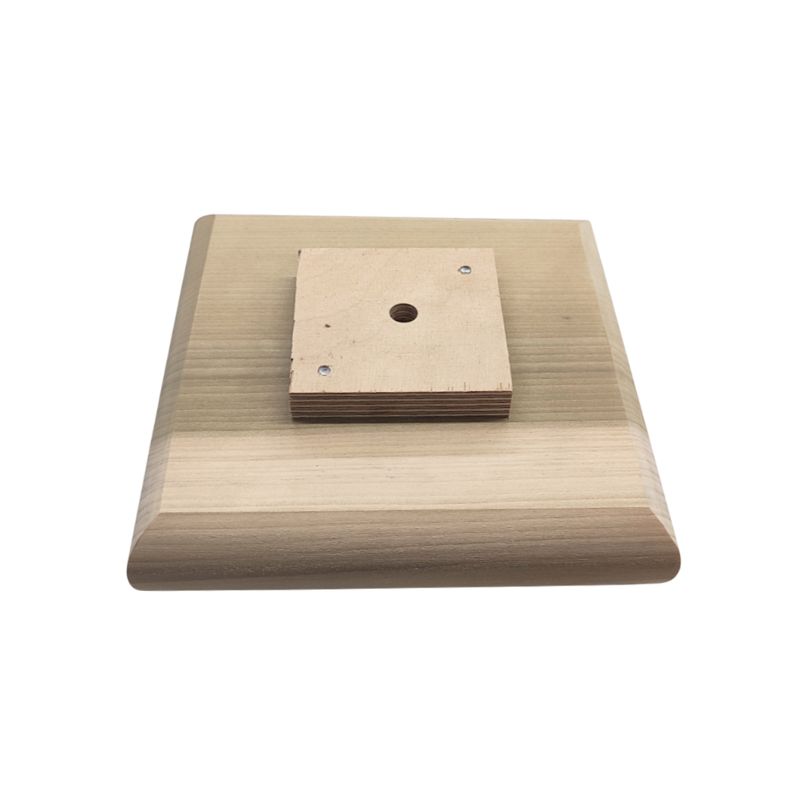 Ξύλινο Πόδι διπλός τάκος, με Ύψος 6cm. Είναι σε λευκό φόντο.