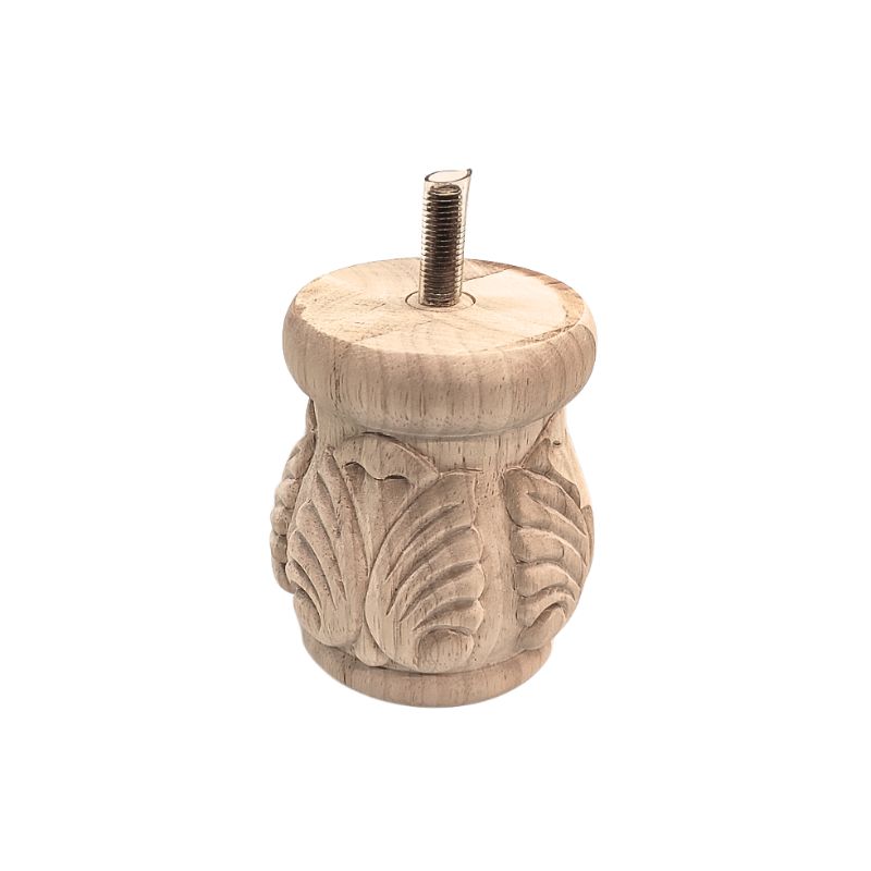 Ξύλινο Πόδι Επίπλου Με Ανάγλυφα Σχέδια Ύψος 11,4cm - 8911