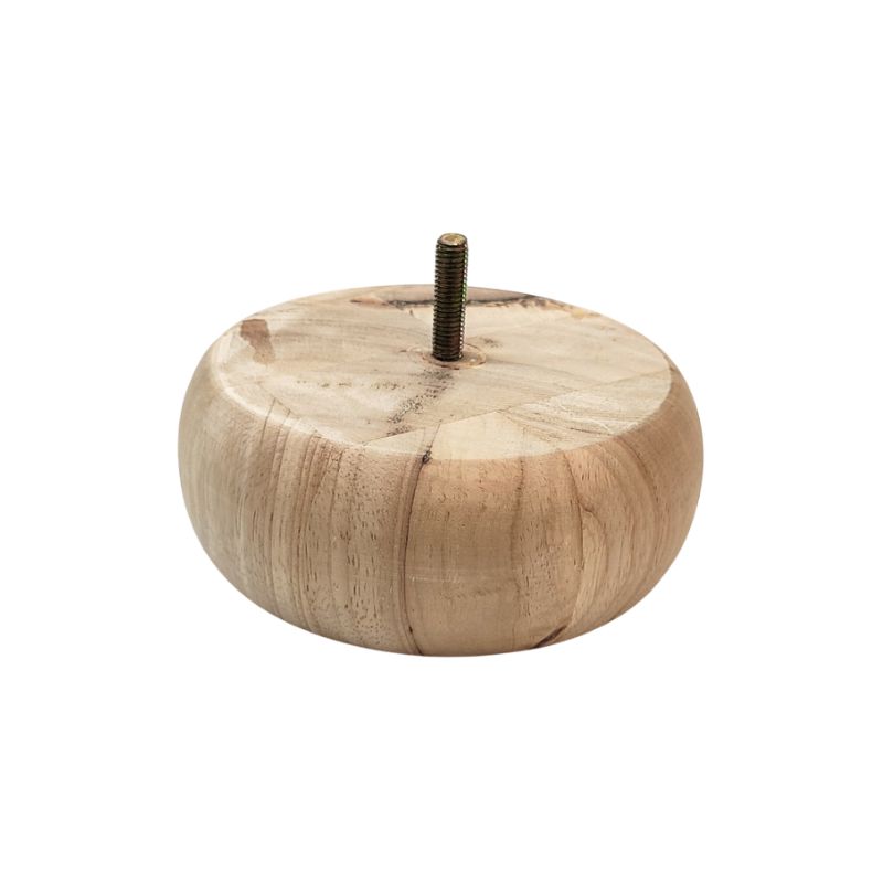 Ξύλινο Πόδι Επίπλου Στρογγυλό Ύψος 6,4cm - 9013