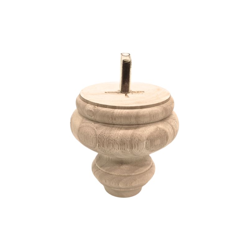 Ξύλινο Πόδι Επίπλου Καμπυλωτό Ύψος 12,7cm - 9020