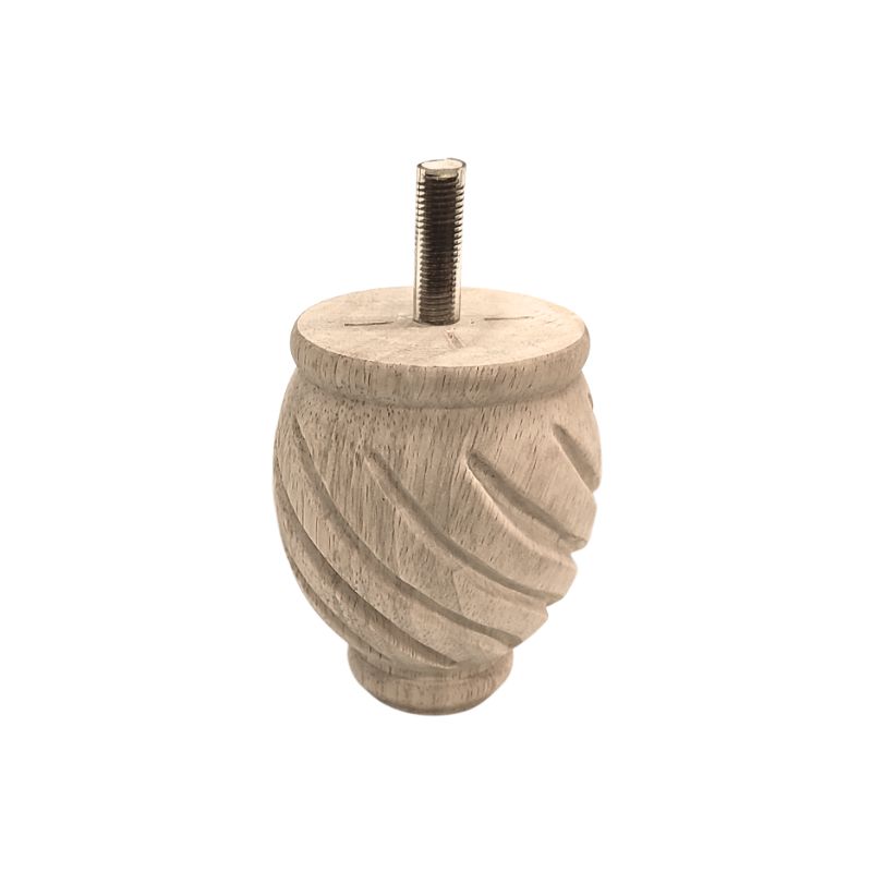 Ξύλινο Πόδι Επίπλου Με Λοξά Αυλάκια Ύψος 11,1cm - 9038