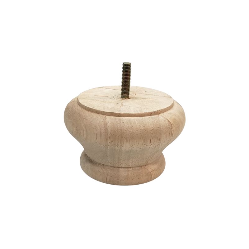 Ξύλινο Πόδι Επίπλου Στρογγυλό Με Στένεμα Ύψος 8,5cm - 9039