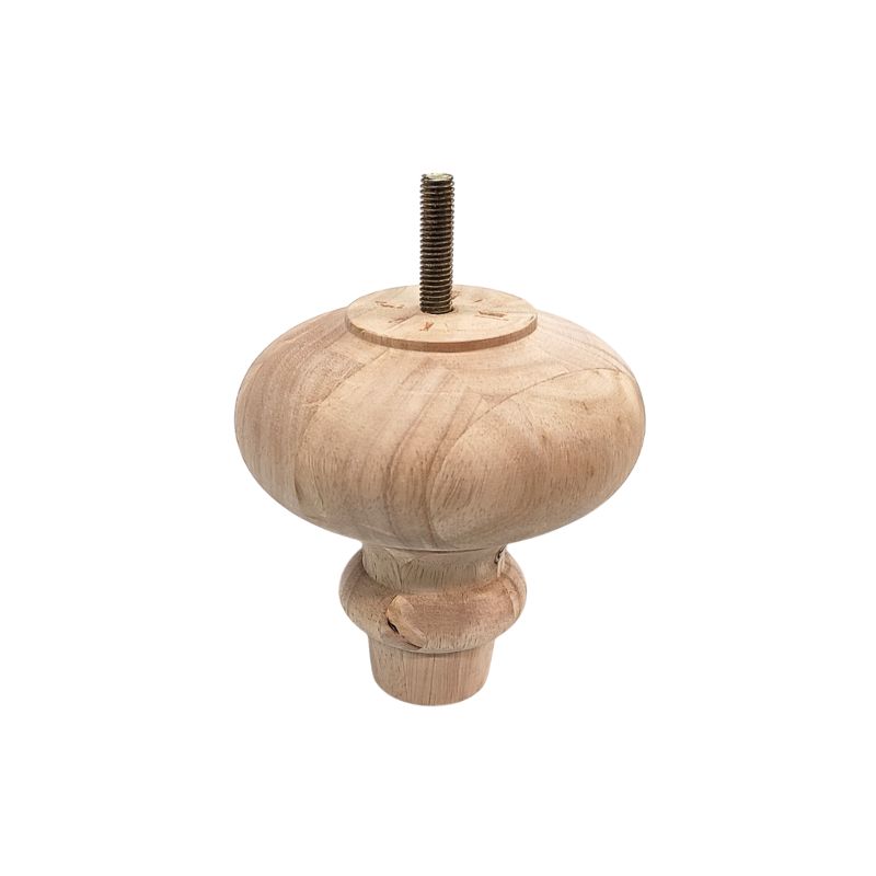 Ξύλινο Πόδι Επίπλου Καμπυλωτό Ύψος 12,5cm - 9052