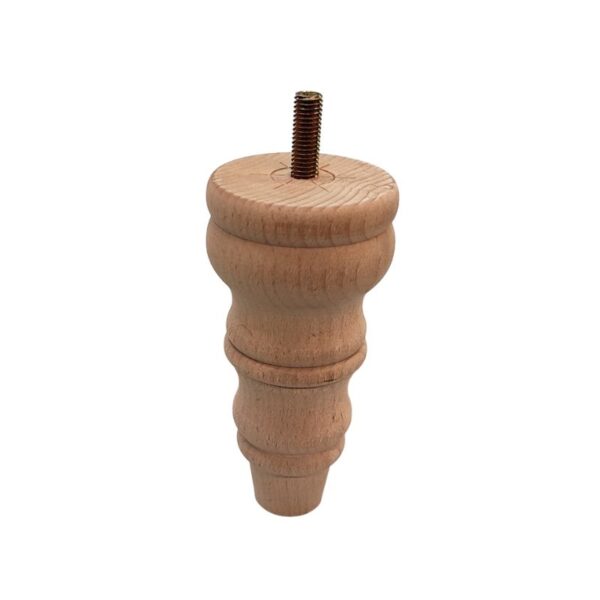 Ξύλινο Πόδι Επίπλου Καμπυλωτό Ύψος 14,4cm - A060