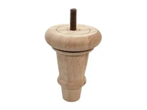 Ξύλινο Πόδι Επίπλου Καμπυλωτό Ύψος 11,7cm – A076