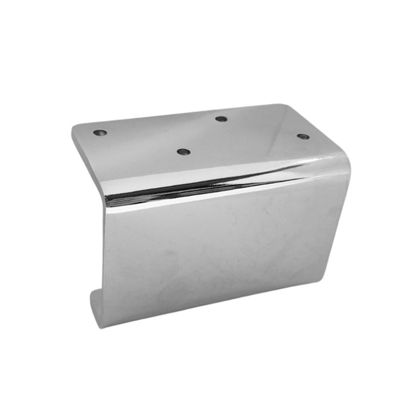 Μεταλλικό Πόδι Επίπλου Γωνιακό Νίκελ Ύψος 8cm - A503