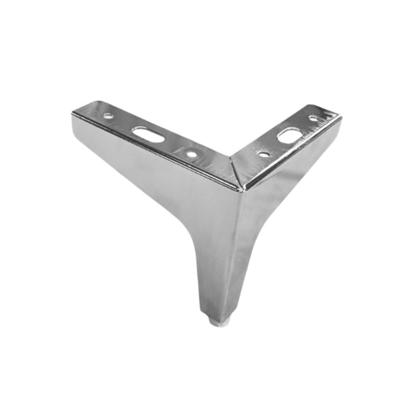 Μεταλλικό Πόδι Γωνιακό Με Καμπύλες Νίκελ Ύψος 10,5cm - C915