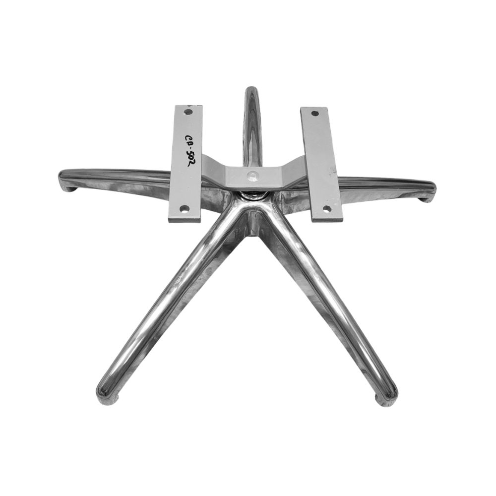 Περιστρεφόμενη μεταλλική βάση νικέλ για πολυθρόνες, ύψος 20 cm – CB‑502‑N