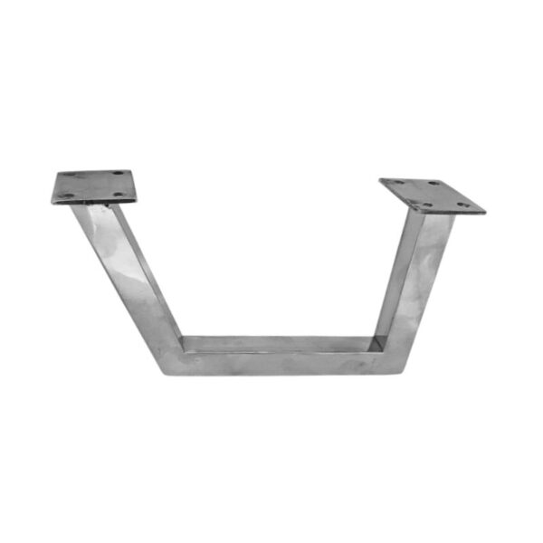 Μεταλλικό Πόδι Επίπλου Με Ασύμμετρες Πλευρές Νίκελ Μήκος 21cm x Ύψος 12cm - CH1108