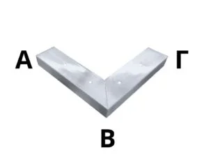 Χαμηλή Γωνία Επίπλου Νίκελ AB19,7cm x BΓ19,7cm x Ύψος 2,5cm – ΚΑ349-1