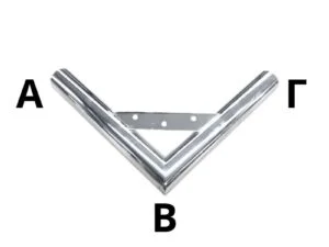 Χαμηλή Γωνία Επίπλου Νίκελ AB20cm x BΓ20cm x Ύψος 2,5cm – ΚΑ025