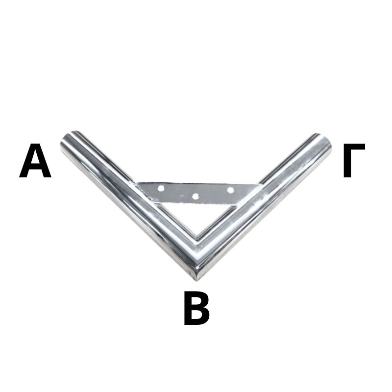 Χαμηλή Γωνία Επίπλου Νίκελ AB20cm x BΓ20cm x Ύψος 2,5cm - ΚΑ025