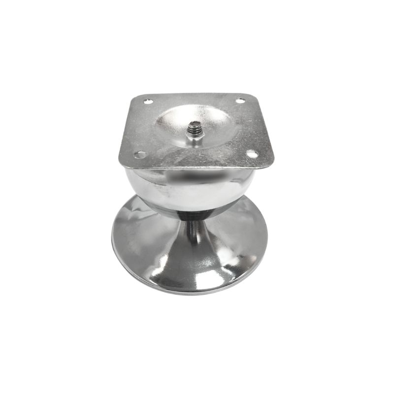 Μεταλλικό Πόδι Επίπλου Νίκελ Στρογγυλό Ύψος 9cm - KA0371