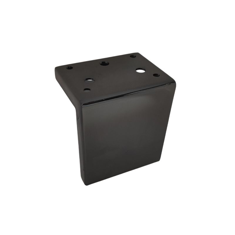 Μεταλλικό Πόδι Επίπλου Γωνιακό Μαύρο Νίκελ Ύψος 10cm KA0425-003