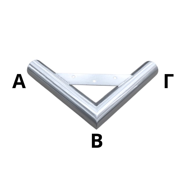 Χαμηλή Γωνία Επίπλου Νίκελ AB19,7cm x BΓ19,7cm x Ύψος 3,8cm - KA353B-1