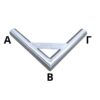 Χαμηλή Γωνία Επίπλου Νίκελ AB24,5cm x BΓ24,5cm x Ύψος 3,8cm - ΚΑ353Α-1