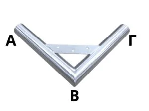 Χαμηλή Γωνία Επίπλου Νίκελ AB24,5cm x BΓ24,5cm x Ύψος 3,8cm – ΚΑ353Α-1