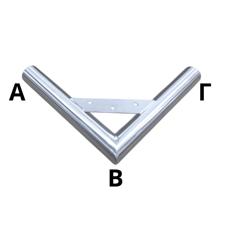 Χαμηλή Γωνία Επίπλου Νίκελ AB24,5cm x BΓ24,5cm x Ύψος 3,8cm - ΚΑ353Α-1