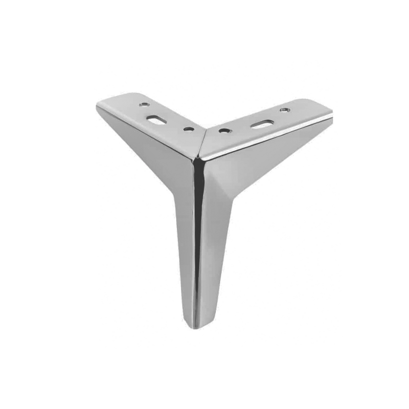 Μεταλλικό Πόδι Γωνιακό Νίκελ Ύψος 13,5cm - KM060