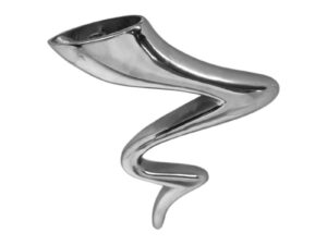 Μεταλλικό Πόδι Νίκελ Με Καμπύλες Ύψος 17,5cm – L093