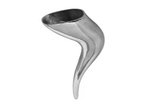 Μεταλλικό Πόδι Νίκελ Με Καμπύλη Ύψος 17,5cm – L094