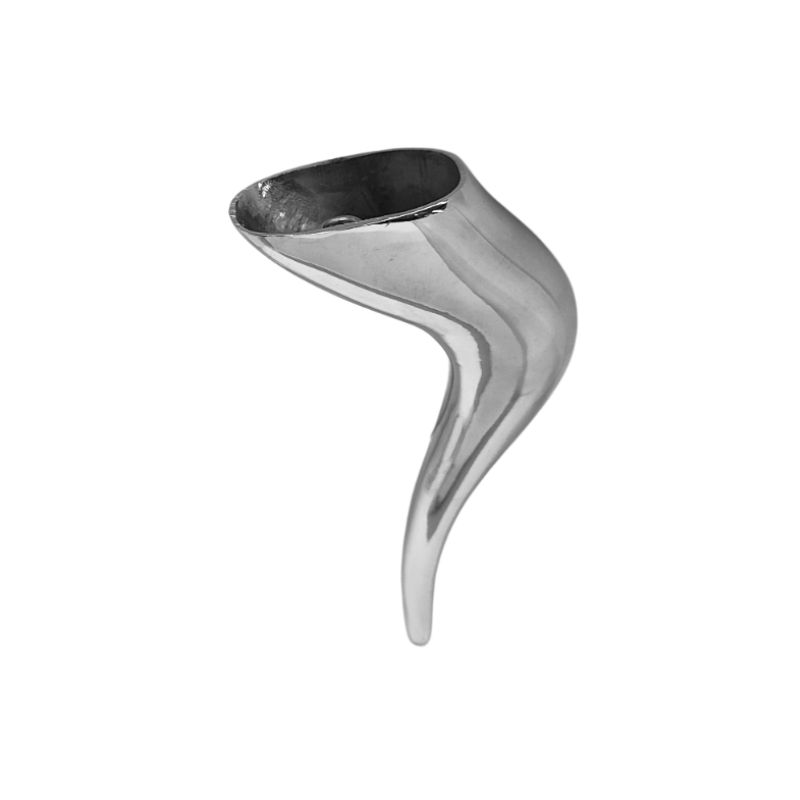 Μεταλλικό Πόδι Νίκελ Με Καμπύλη Ύψος 17,5cm - L094