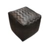 Πουφ Καφέ Σκούρο Γυαλιστερό Posh - STOOL-328