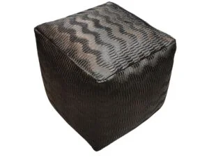 Πουφ Καφέ Σκούρο Γυαλιστερό Posh – STOOL-328