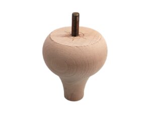 Ξύλινο Πόδι Επίπλου Καμπυλωτό Ύψος 10cm – 8965