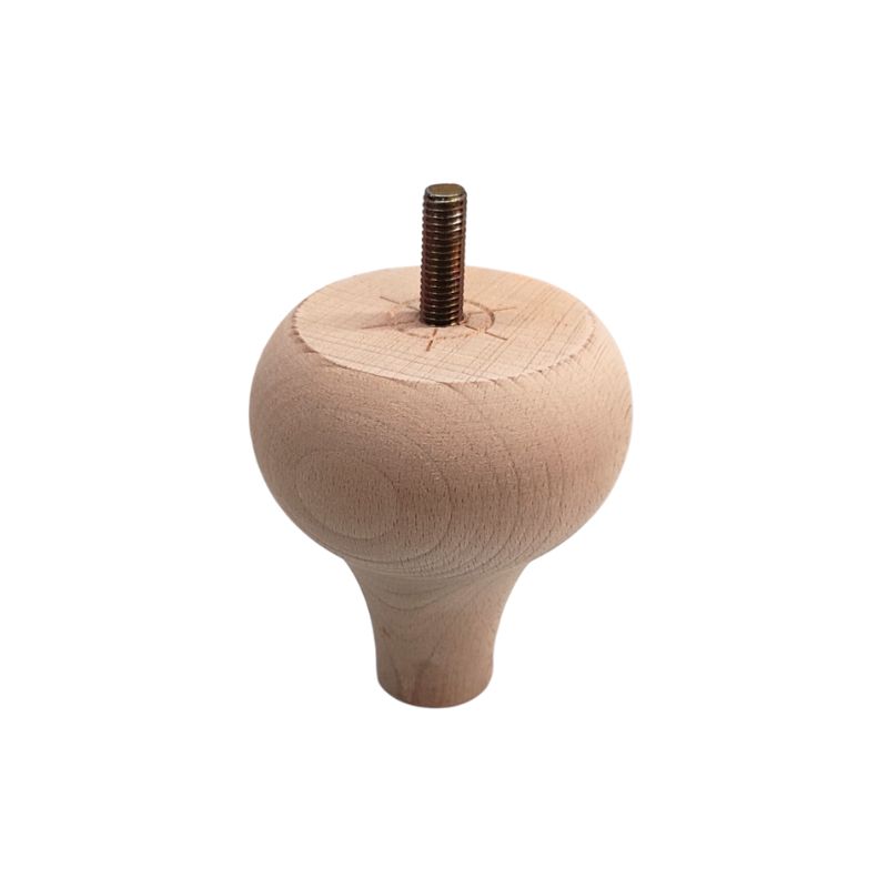Ξύλινο Πόδι Επίπλου Καμπυλωτό Ύψος 10cm - 8965