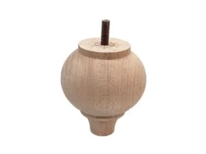 Ξύλινο Πόδι Επίπλου Καμπυλωτό Ύψος 12cm – 8967