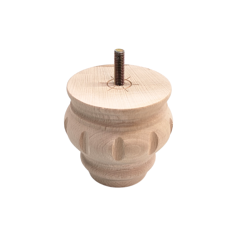 Ξύλινο Πόδι Επίπλου Καμπυλωτό Ύψος 10cm - 8970