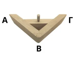 Ξύλινο Γωνιακό Πόδι Επίπλου ΑΒ 18cm x ΒΓ 18cm x Ύψος 5,5cm – 8918
