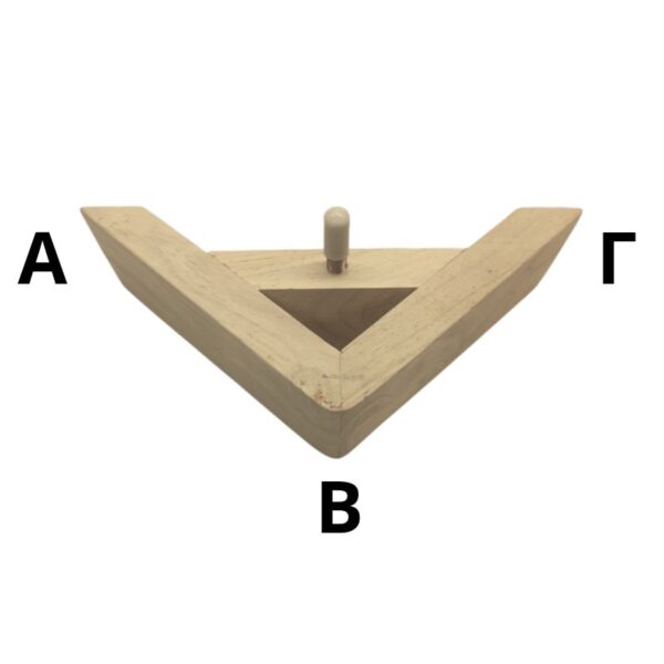 Ξύλινο Γωνιακό Πόδι Επίπλου ΑΒ 18cm x ΒΓ 18cm x Ύψος 5,5cm - 8918