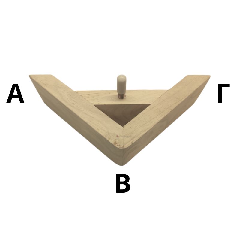 Ξύλινο Γωνιακό Πόδι Επίπλου ΑΒ 18cm x ΒΓ 18cm x Ύψος 5,5cm - 8918