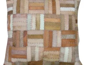 Διακοσμητικό Μαξιλάρι Patchwork Μπεζ Με Καφέ SG-84B