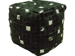 Δερμάτινο Πουφ Μαύρο Με Άσπρο Mini Matador Bean Bag