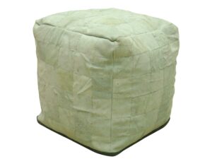 Δερμάτινο Σκαμπό Λευκό KB-415 Bean Bag