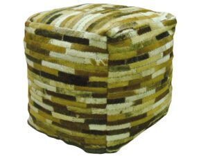 Δερμάτινο Πουφ Μπεζ Με Καφέ KB-89 Bean Bag