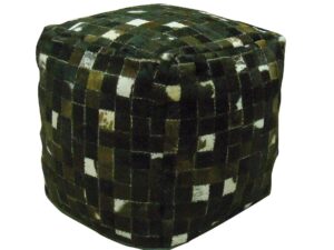 Δερμάτινο Πουφ Καφέ Με Άσπρο Mini Matador Bean Bag