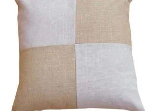 Διακοσμητικό Μαξιλάρι Patchwork Άσπρο Με Μπεζ SE-982