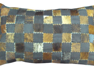 Διακοσμητικό Μαξιλάρι Patchwork Καφέ Με Μαύρο Phantom