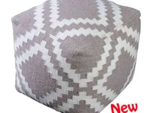 Πουφ GunMetal Ivory Regale Pouf