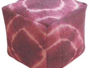 Πουφ Ροζ Με Λευκό NS-45 Bean Bag Stool