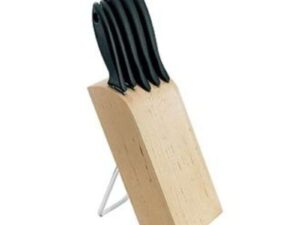 Μαχαίρια Κουζίνας Σετ 5τμχ Με Ξύλινη Βάση Fiskars Essential 1023782