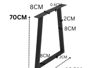 Μεταλλικό Πόδι Τραπεζιού Black Matt Πλάτος 40cm x Ύψος 70cm TL-4