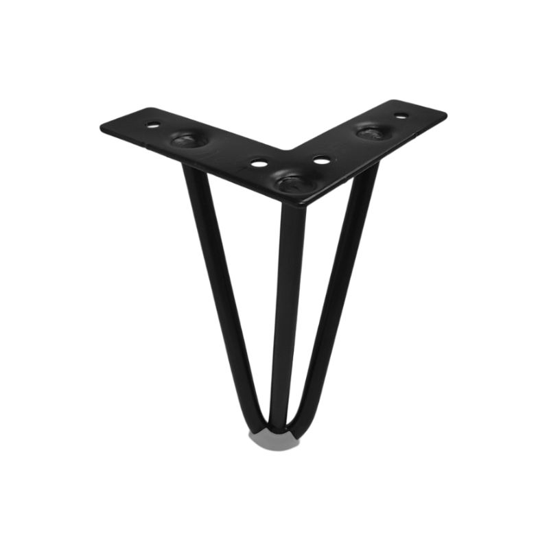 Μεταλλικό Πόδι Επίπλου Black Ματ Ύψος 15cm TO-9915